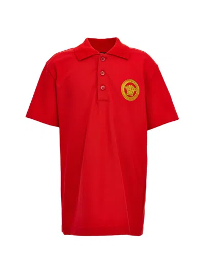 Versace Little Boy's & Boy's Medusa Piqué Polo Shirt In Red