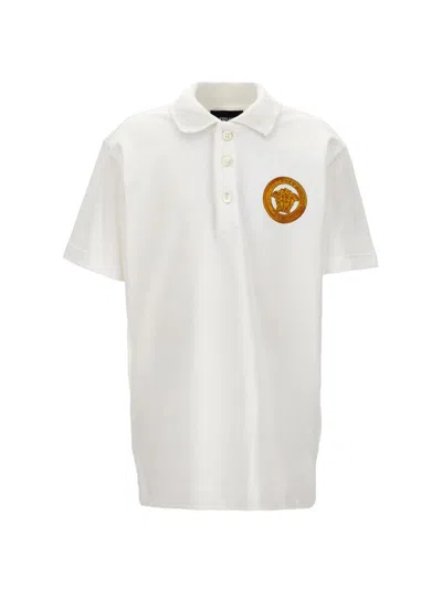 Versace Little Boy's & Boy's Medusa Piqué Polo Shirt In White