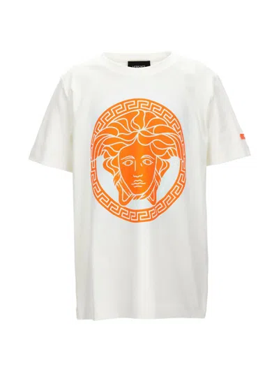 Versace Little Boy's & Boy's Medusa Print Jersey T-shirt In White
