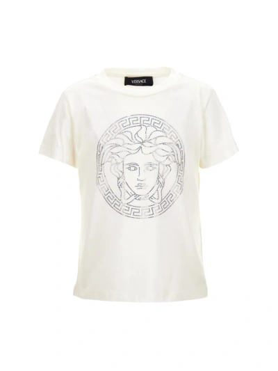 Versace Little Girl's & Girl's Medusa Crewneck T-shirt In White