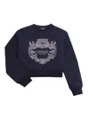 Versace Sequined Sweatshirt In Blue
