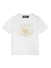 Versace Little Girl's Logo Tresor T-shirt In White Gold