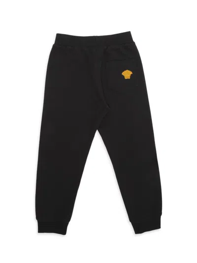 Versace Little Kid's & Kid's Felpa + Medusa Logo Sweatpants In Black