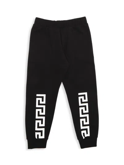 Versace Little Kid's & Kid's Felpa + St. Logo Greca Sweatpants In Black