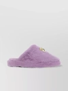 VERSACE LIVELY STYLE MEDUSA FAUX-FUR SLIPPERS