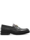 Versace Greca Loafers In Black
