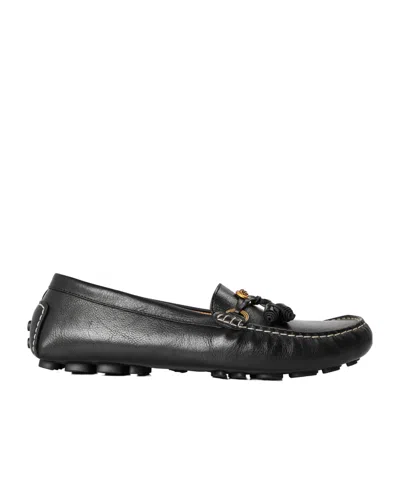 Versace Loafer Moccasins In Black