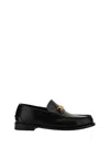 Versace Horsebit-embellished Patent-leather Loafers In Multi