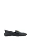 Versace Villa Loafers In Calfskin Leather In Black