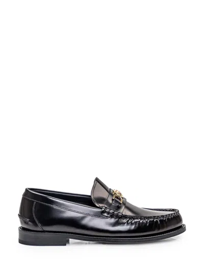 Versace Medusa '95 Leather Loafers In Black