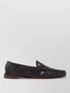 Versace Black Guanto Loafers In Calf Leather In Black