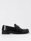 Versace Horsebit-embellished Croc-effect Patent-leather Loafers In Schwarz