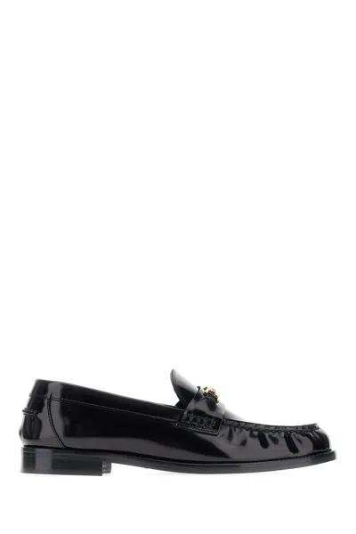 Versace Loavers In Black
