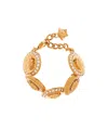 Versace Medusa Crystal-embellished Bracelet In Gold