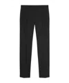 Versace Logo-applique Tapered Trousers In Black