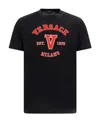 Versace Logo Appliqué T-shirt In Black