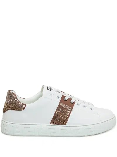 Versace Sneaker With Logo In White