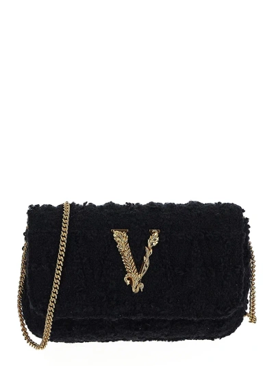 Versace Logo Bag In Black