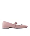Versace Ballerina Shoes Leather Dusty Rose In Nude