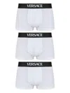 Versace Logo-band Boxer (pack Of Three) In White