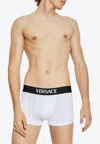 Versace Logo Intarsia Pack Of Three Boxers In White