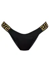 Versace Greca-detailing Bikini Bottoms In Nero