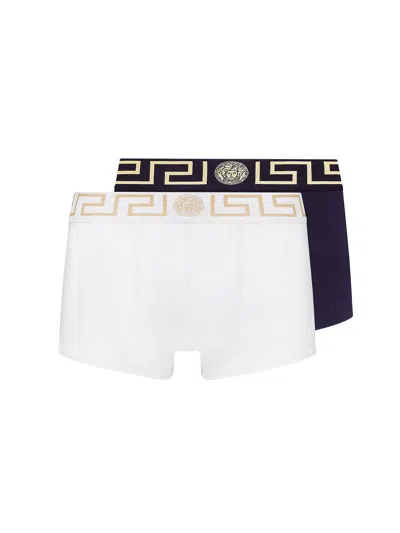 Versace Logo Band Two-pack Boxers In Black 1
