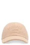 Versace Logo Baseball Cap In Beige