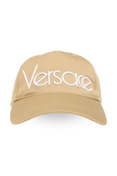Versace Logo In Beige