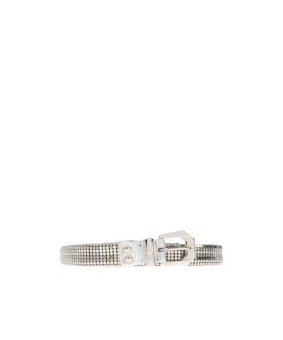 Versace Logo Belt In Neutral
