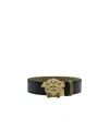 Versace Leather Belt In Black