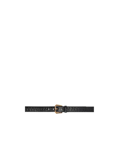 Versace Logo Belt In Black