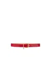 Versace Medusa Charm Leather Belt In Red