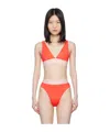 Versace Logo Bikini Top In Nude
