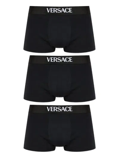 VERSACE VERSACE LOGO BOXER BRIEFS (3-PACK)