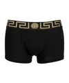 Versace Black Briefs With Elastic Waist With Medusa Print In Cotton Stretch Man In Black
