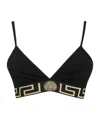 Versace Logo Bra In Black