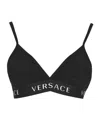 Versace Logo Bra In Black