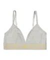 Versace Logo Bra In Gray