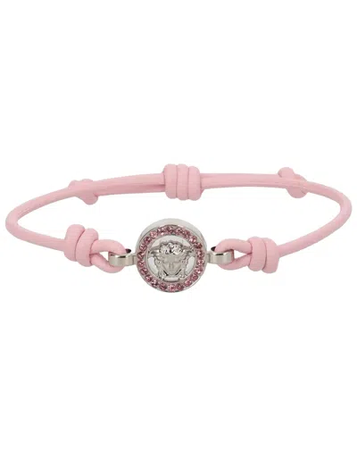 Versace Logo Bracelet In Pink