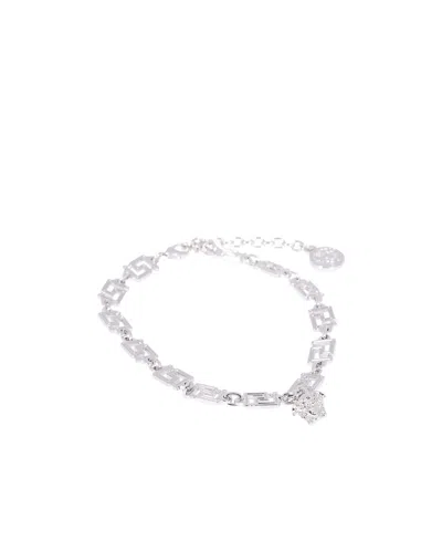 Versace Logo Bracelet In White