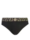 Versace Logo Briefs (3-pack) In Black