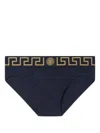 Versace Greca Border Briefs In Blue