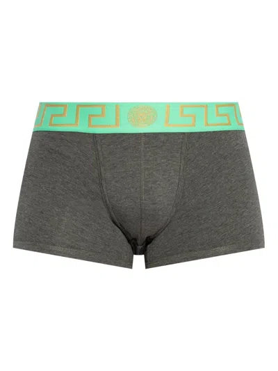 Versace Logo Briefs In Grey