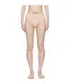Versace Beige 90s Vintage Logo Briefs In Nude