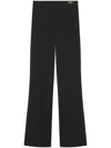 Versace Tailored Wide-leg Pants Front Pleats In Schwarz