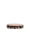Versace Logo-buckle Leather Belt In Nude