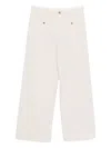 Versace Logo-buttoned Pants In Neutral