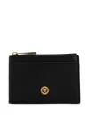 Versace Leather Card Holder In Black