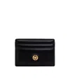Versace Logo Card Holder In Black